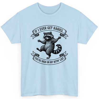 Subtle Raccoon Sketch raccoon T-Shirt Light Blue product mockup