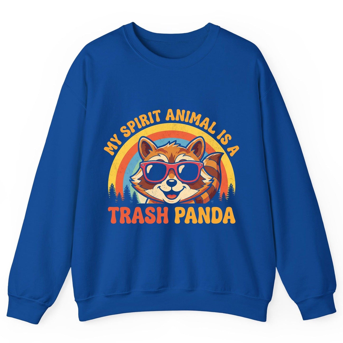 My Spirit Animal Is a Trash Panda raccoon Sweatshirt Royal product mockup