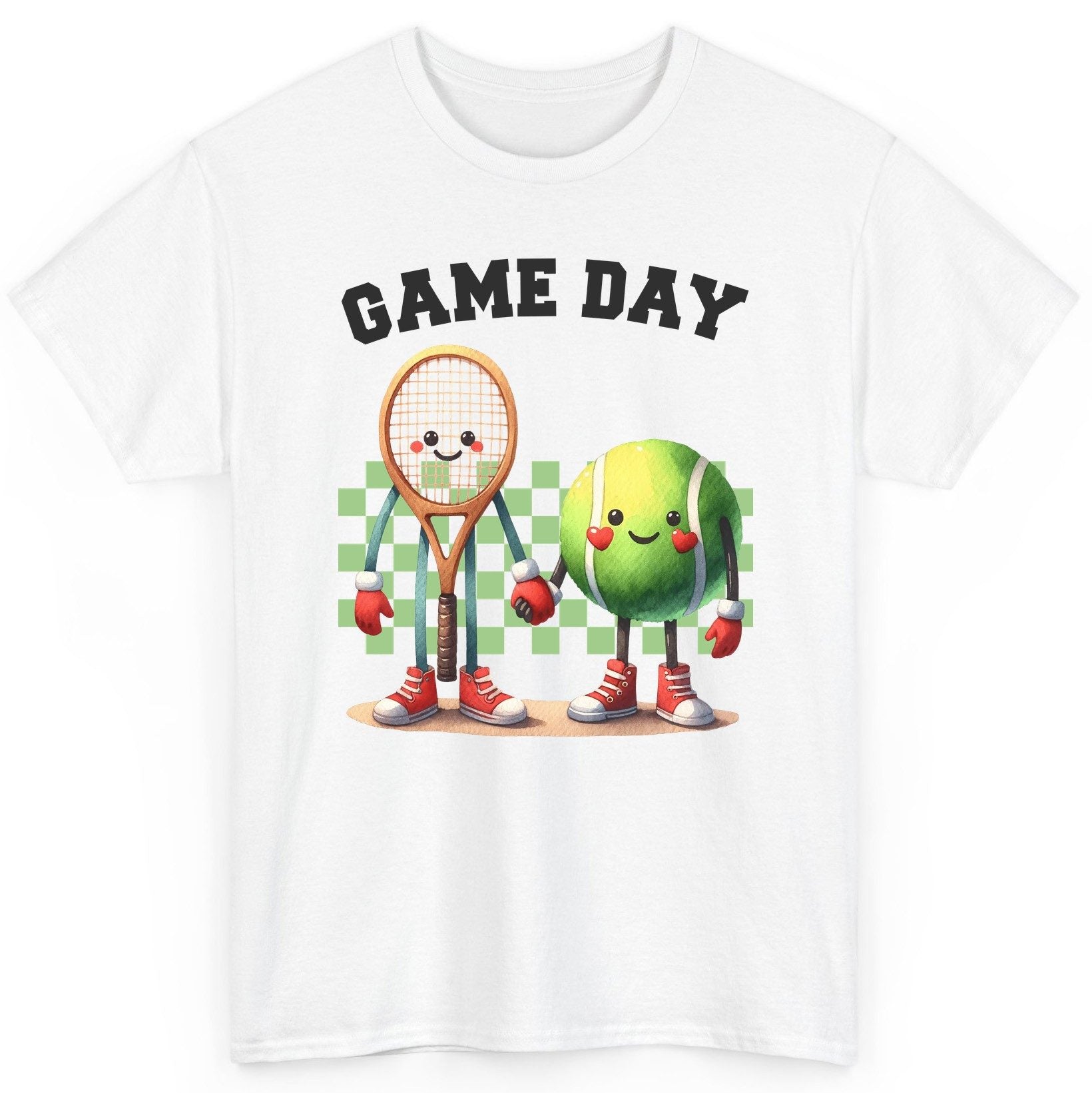Game Day tennis T-Shirt White product mockup