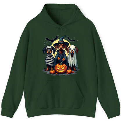 Dachshund Halloween Costumes dachshunds Hoodie Forest Green product mockup