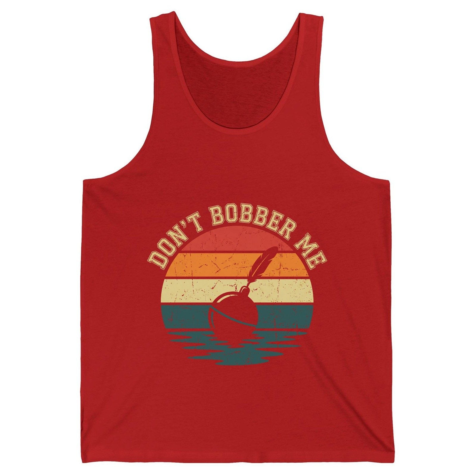 Don't Bobber Me fishing Tank Top Red product mockup