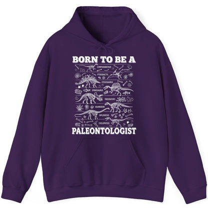 Born to Be a Paleontologist dinosaur skeletons Hoodie Purple product mockup