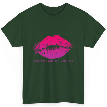 Galentines the Sisters We Choose galentine's day T-Shirt Forest Green product mockup