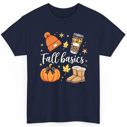 Fall Basics autumn essentials T-Shirt Navy product mockup