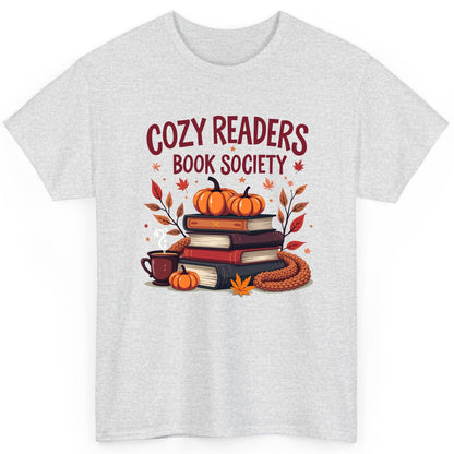Cozy Readers Book Society reading T-Shirt Ash product mockup