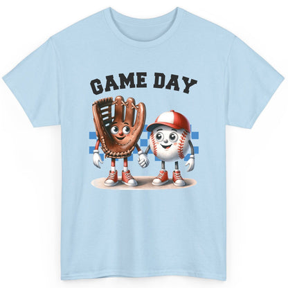 Game Day baseball T-Shirt Light Blue product mockup