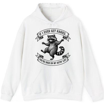 Subtle Raccoon Sketch raccoon Hoodie White product mockup