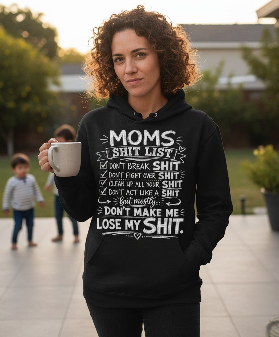 DON'T ACT LIKE a SHIT But Mostly DON'T MAKE ME LOSE MY SHIT Hoodie - lifestyle model mockup - Black