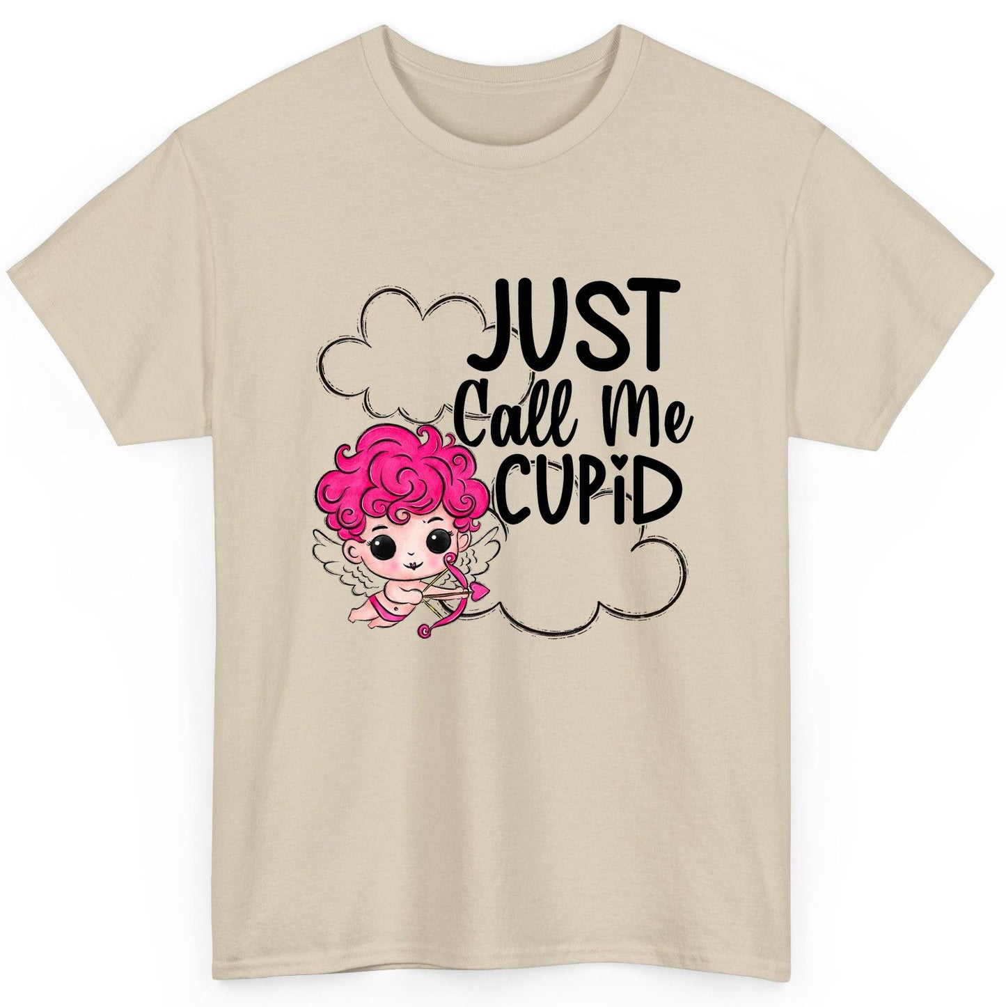 Just Call Me Cupid cupid T-Shirt Sand product mockup