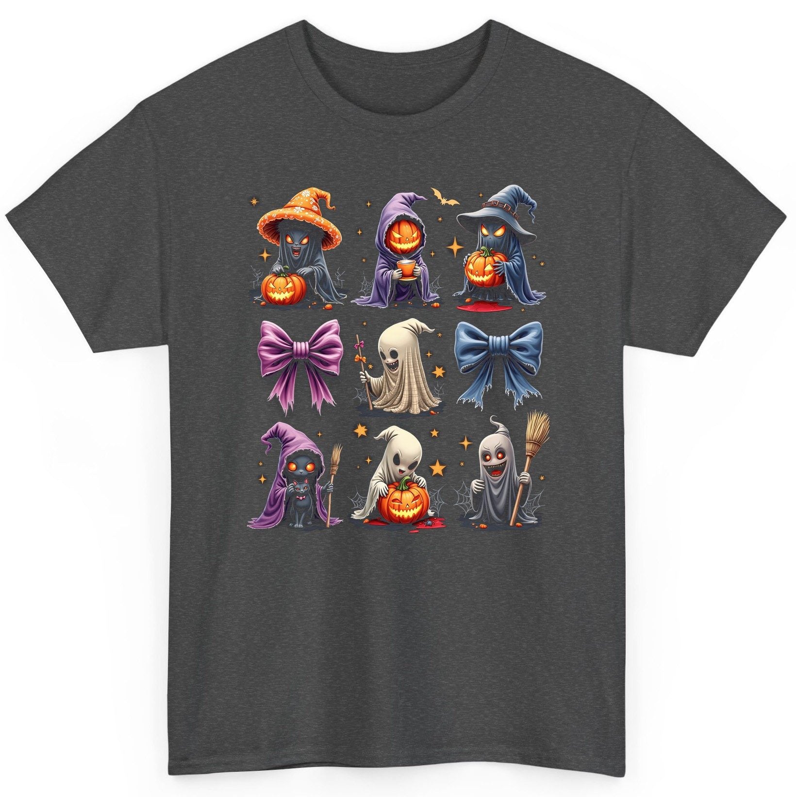 Spooky Cute Halloween Characters Halloween characters T-Shirt Dark Heather product mockup
