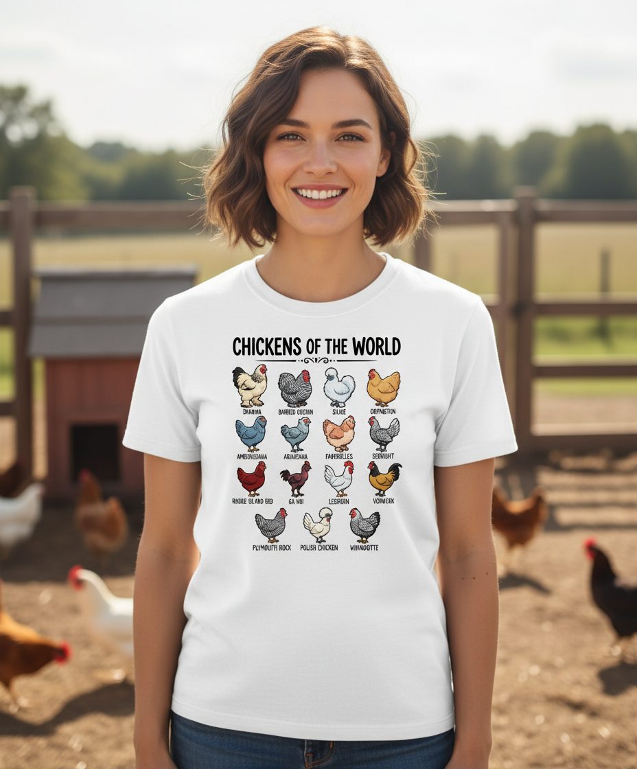 Breeds of the World, Brahma, Barred Cochin, Silkie, Orpington, Ameraucana, Araucana, Faverolles, Sebright, Rhode Island Red,