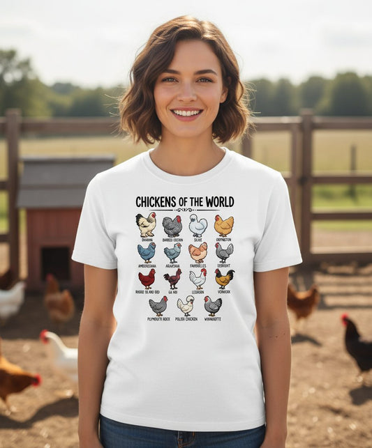 Breeds of the World, Brahma, Barred Cochin, Silkie, Orpington, Ameraucana, Araucana, Faverolles, Sebright, Rhode Island Red,