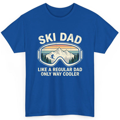 Ski Dad Like a Regular Dad Only Way Cooler skiing T-Shirt Royal product mockup