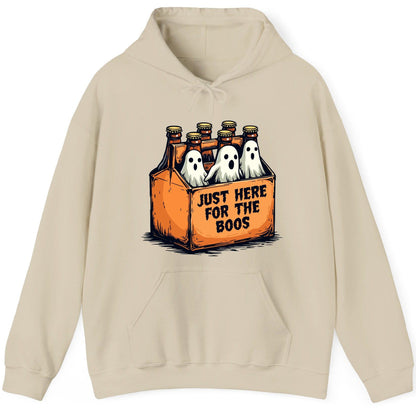 Just Here for the Boos Halloween Hoodie Sand product mockup