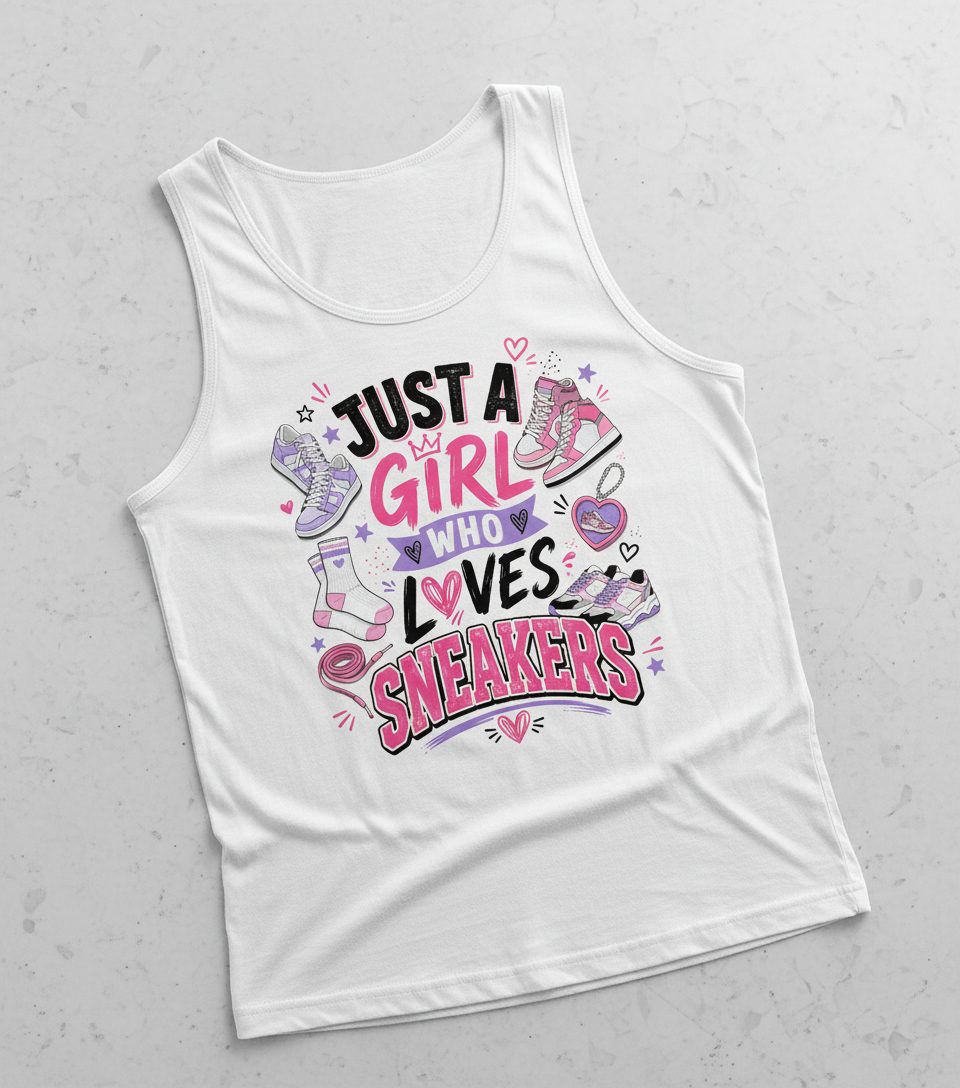 Sneakers Sneaker Collectors Tank Top - product mockup - White