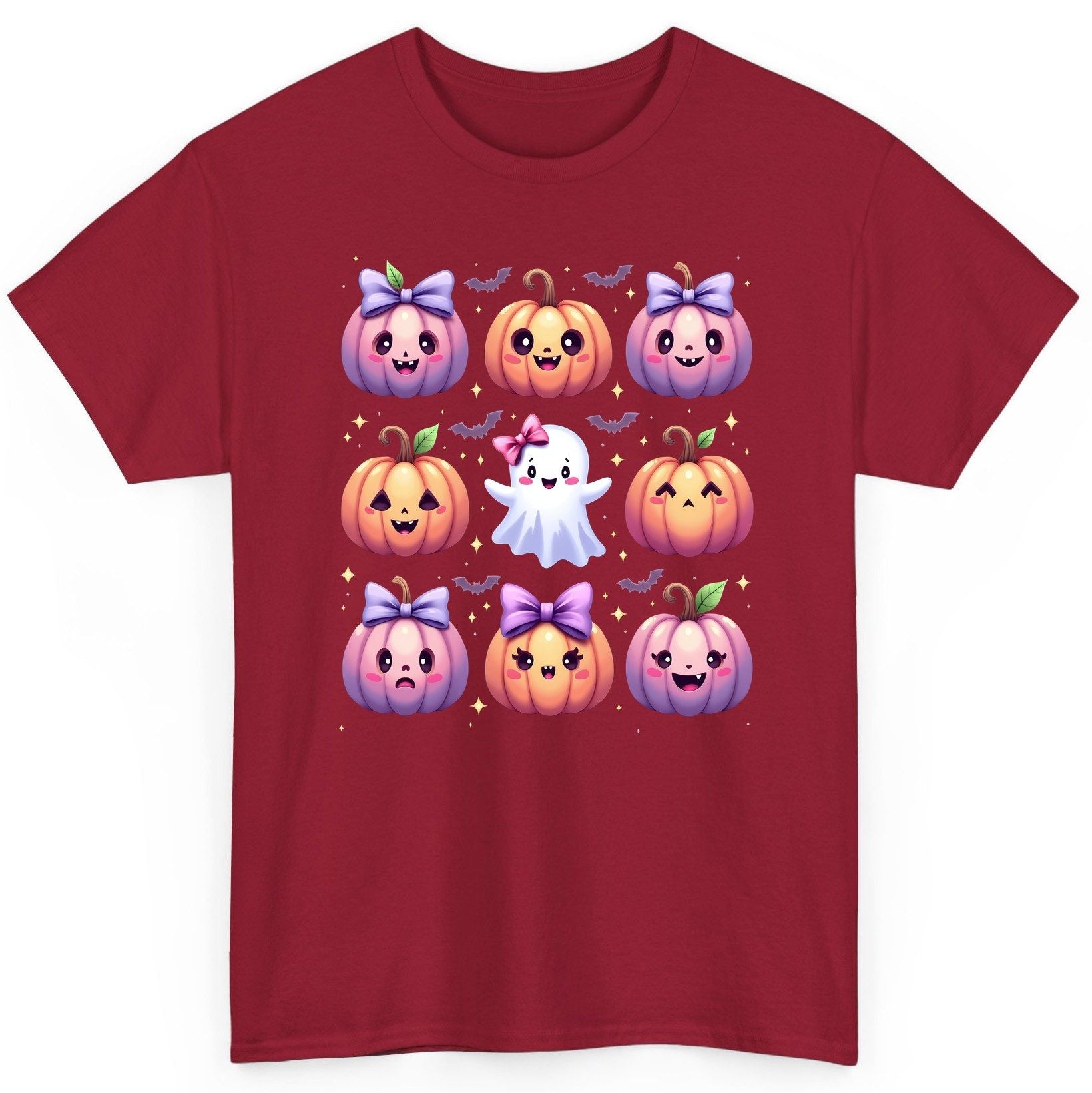 Kawaii Halloween Pumpkins kawaii Halloween T-Shirt Cardinal Red product mockup