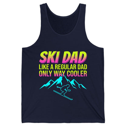 Ski Dad Like a Regular Dad Only Way Cooler skiing Tank Top Navy product mockup