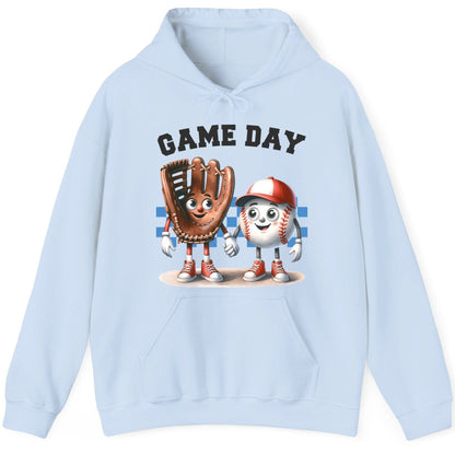 Game Day baseball Hoodie Light Blue product mockup