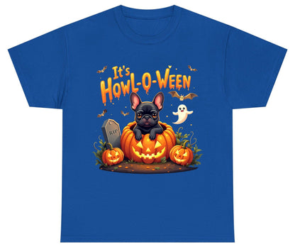 It's Howl-O-Ween french bulldog Youth T-Shirt Royal product mockup