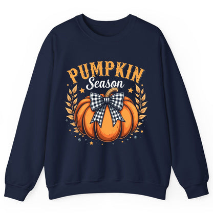 Pumpkin Season fall Sweatshirt Navy product mockup