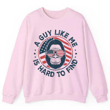 A Guy Like Me Is Hard to Find patriotic bigfoot Sweatshirt Light Pink product mockup