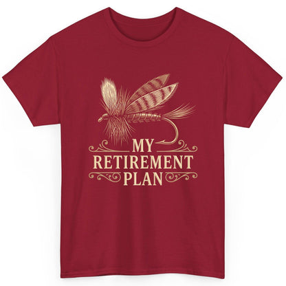 My Retirement Plan fly fishing T-Shirt Cardinal Red product mockup