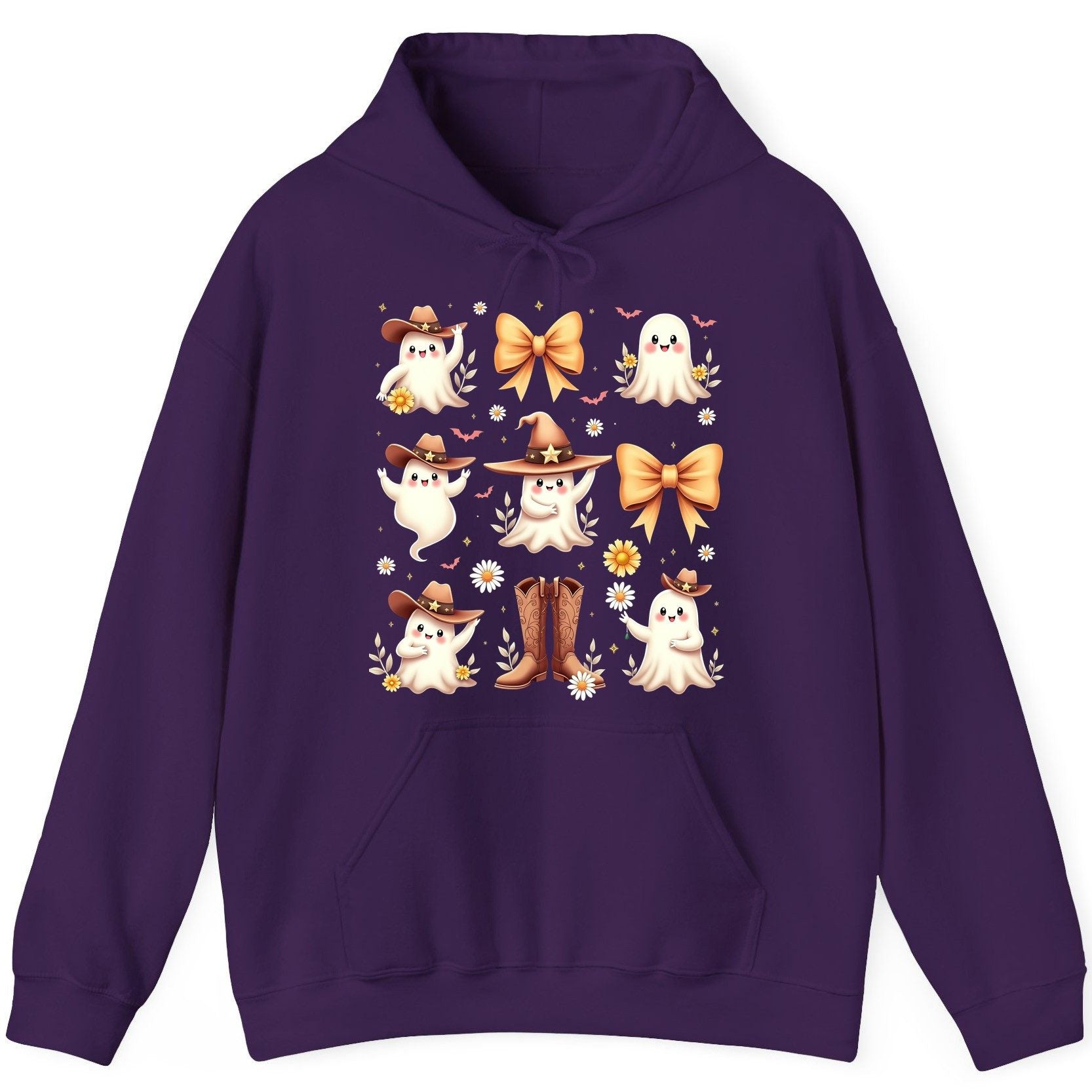 Boo Haw Cute Ghost cute ghost Hoodie Purple product mockup