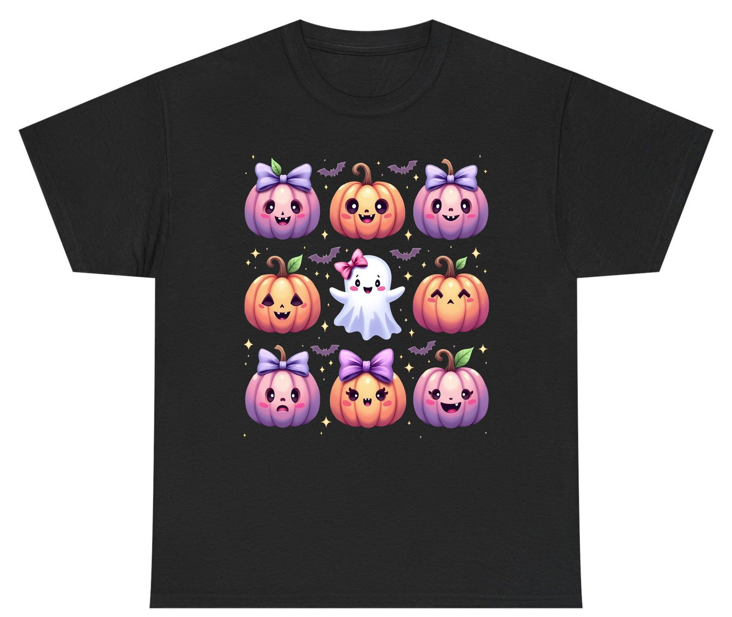 Kawaii Halloween Pumpkins kawaii Halloween Youth T-Shirt Black product mockup