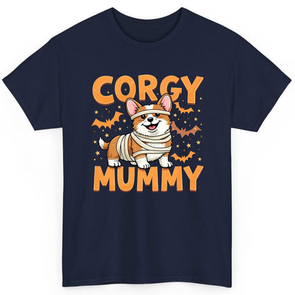 Corgy Mummy corgi T-Shirt Navy product mockup