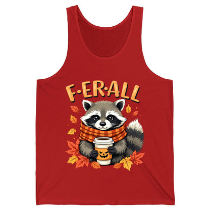 F ER All raccoon Tank Top Red product mockup