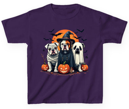 Halloween Bulldogs Costumes Halloween bulldogs Youth T-Shirt Purple product mockup