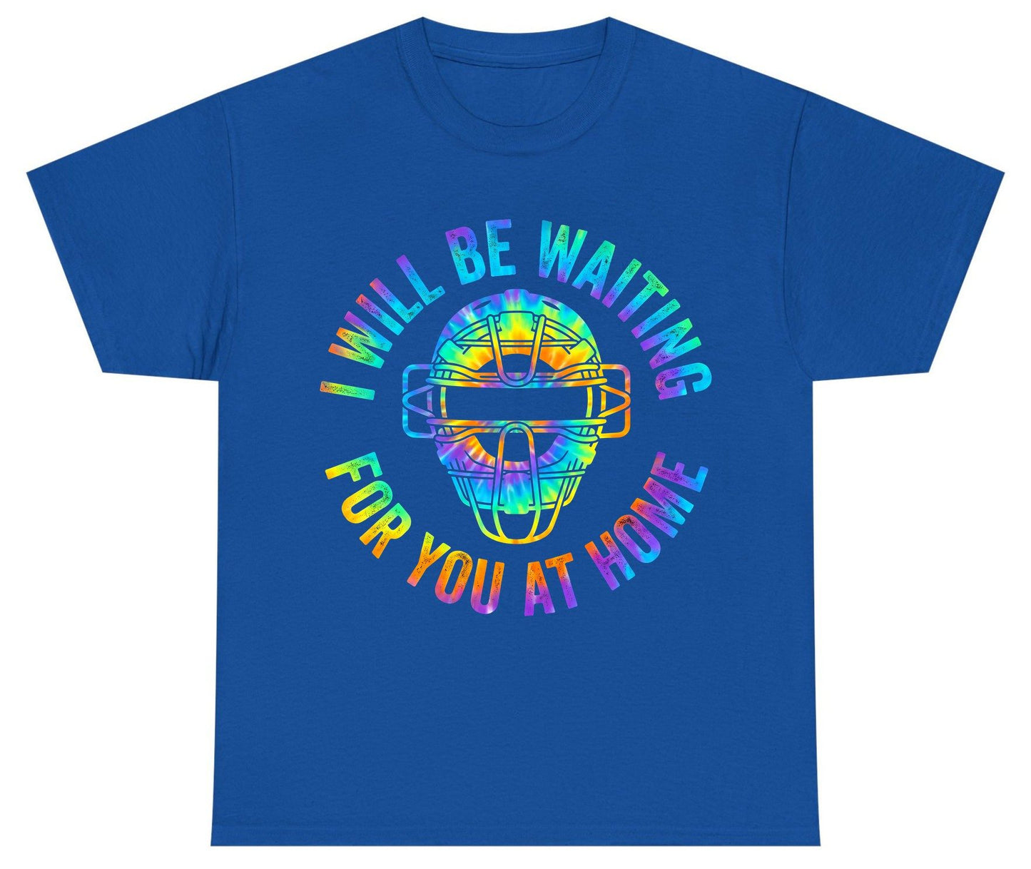 I Will Be Waiting for You at Home baseball catcher Youth T-Shirt Royal product mockup