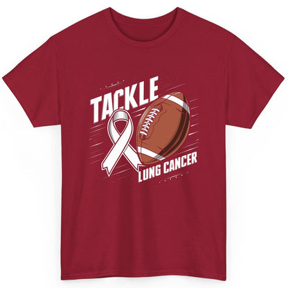 Tackle Lung Cancer lung cancer awareness T-Shirt Cardinal Red product mockup