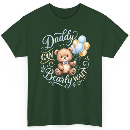 Daddy CAN Bearly WAIT Teddy Bear T-Shirt - product mockup - Forest Green