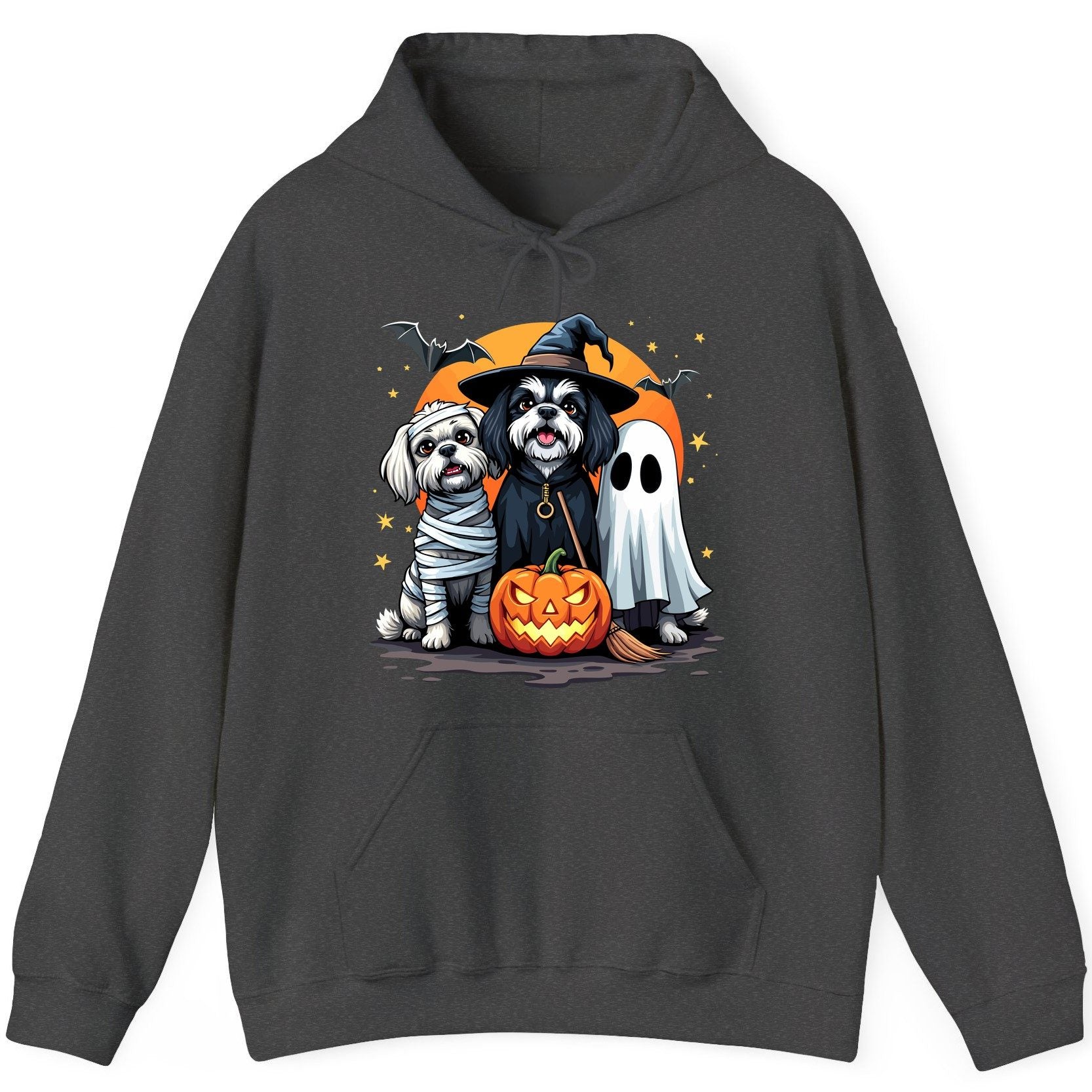 Halloween Dogs Costumes Halloween dogs Hoodie Dark Heather product mockup