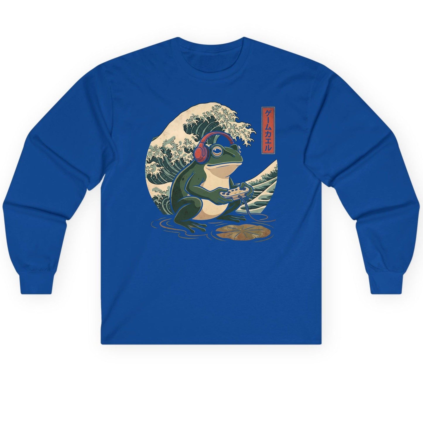 ゲームカエル gamer frog Long Sleeve Tee Royal product mockup