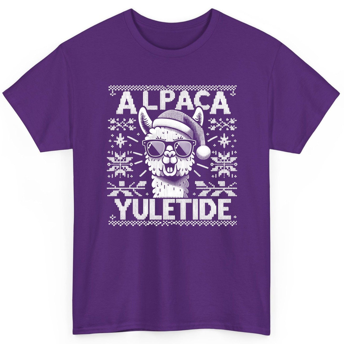 ALPACA Yuletide Funny Lovers T-Shirt - product mockup - Purple