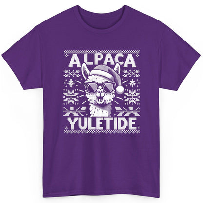 ALPACA Yuletide Funny Lovers T-Shirt - product mockup - Purple