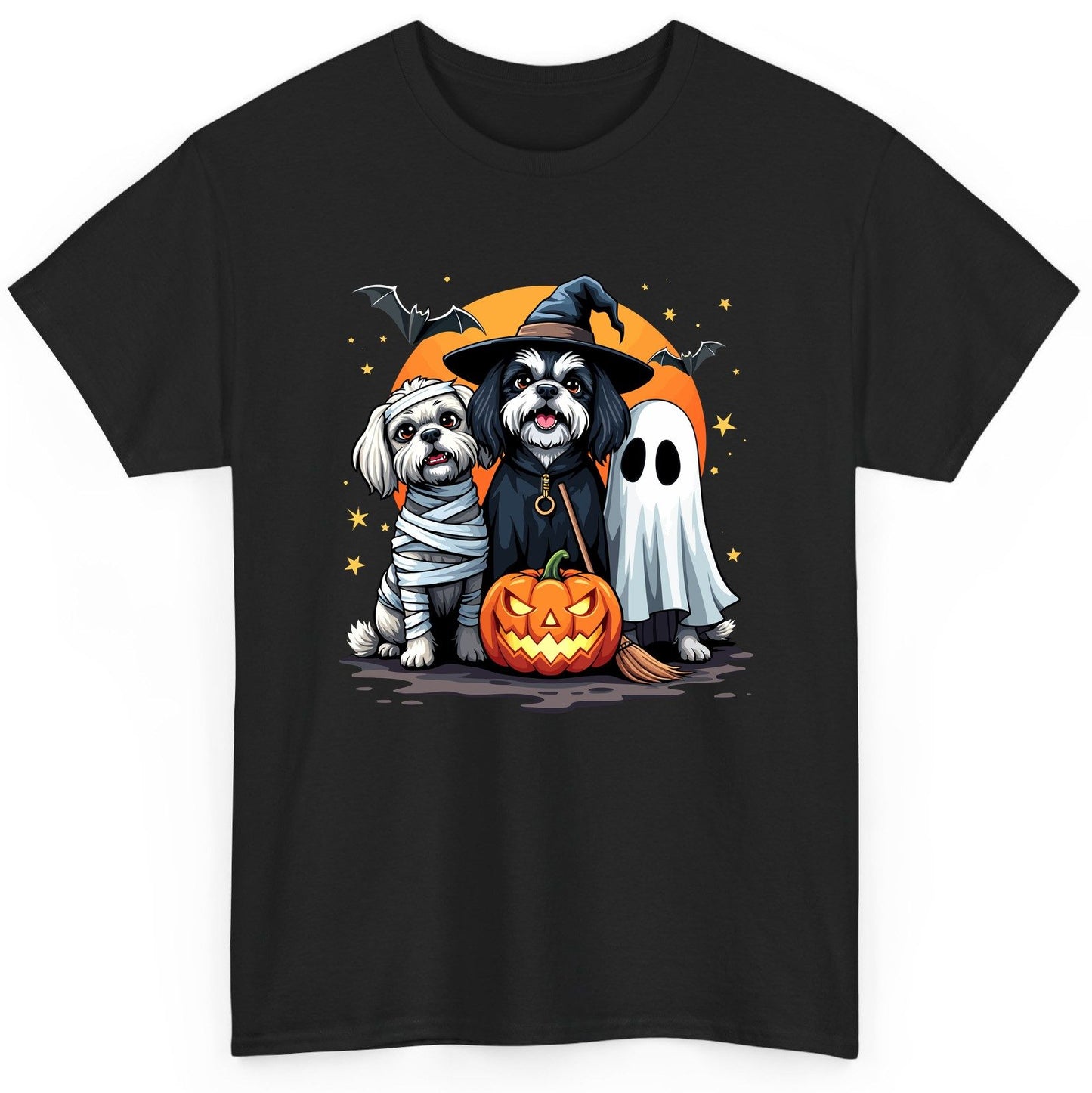 Halloween Dogs Costumes Halloween dogs T-Shirt Black product mockup