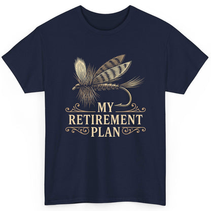My Retirement Plan fly fishing T-Shirt Navy product mockup