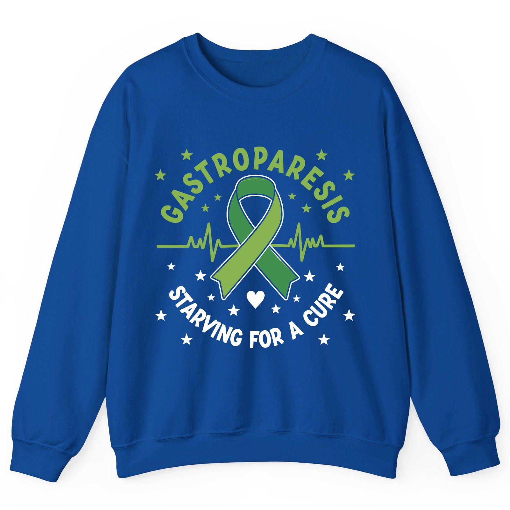 Gastroparesis Starving for a Cure gastroparesis awareness Sweatshirt Royal product mockup