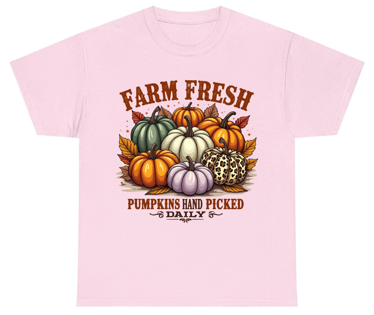 Farm Fresh Pumpkins Hand Picked Daily autumn pumpkins Youth T-Shirt Light Pink product mockup