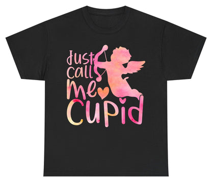 Just Call Me Cupid cupid Youth T-Shirt Black product mockup
