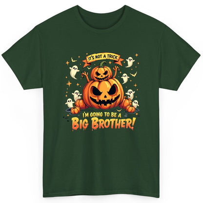 It's Not a Trick I'm Going to Be a Big Brother! Halloween big brother announcement T-Shirt Forest Green product mockup