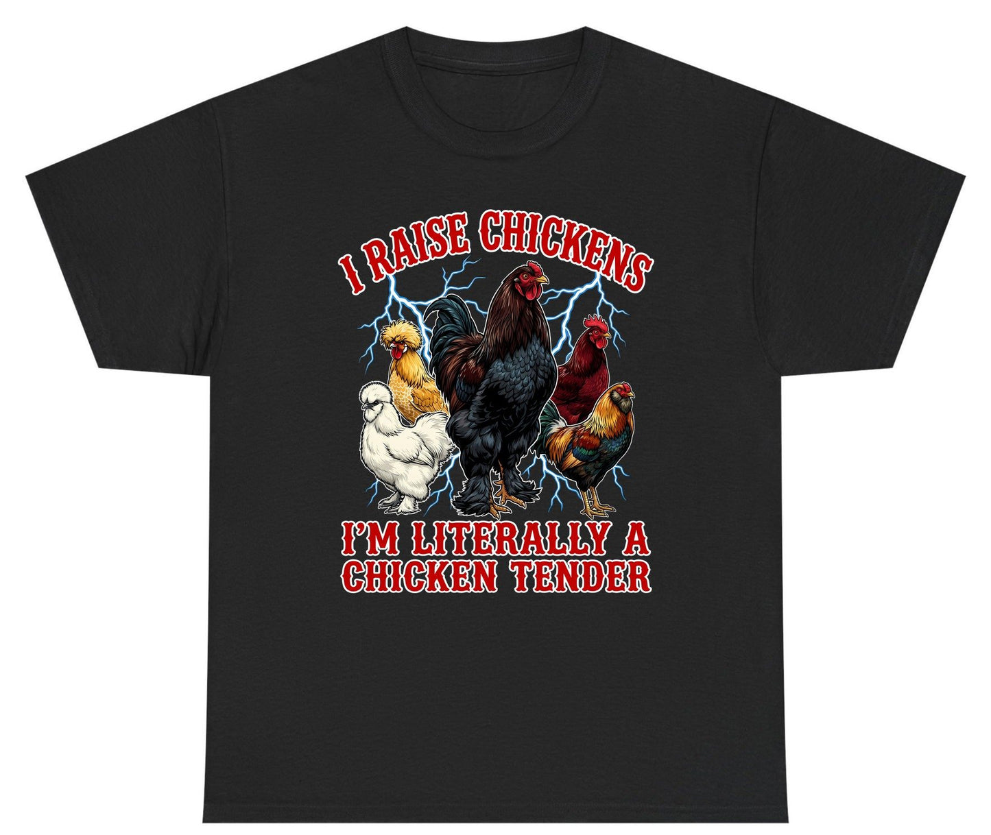 I Raise Chickens I'm Literally a Chicken Tender chickens Youth T-Shirt Black product mockup