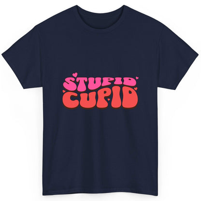 Stupid Cupid anti-Valentine's Day T-Shirt Navy product mockup