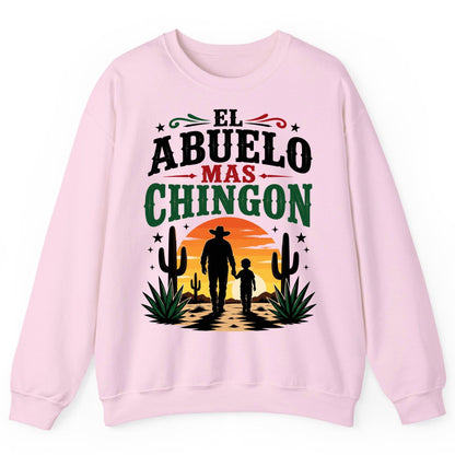 El Abuelo Mas Chingon grandfather and grandson Sweatshirt Light Pink product mockup