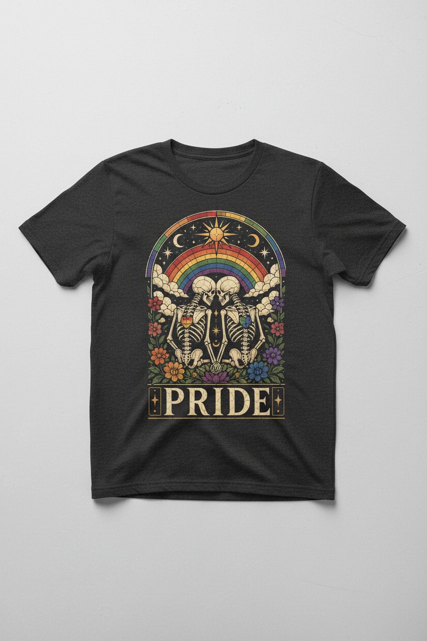 Pride Lgbtq+ T-Shirt - product mockup - Dark Heather