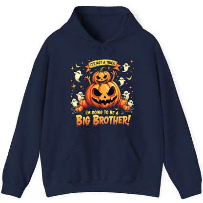 It's Not a Trick I'm Going to Be a Big Brother! Halloween big brother announcement Hoodie Navy product mockup