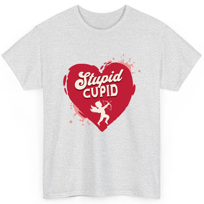 Stupid Cupid anti-Valentine's Day T-Shirt Ash product mockup